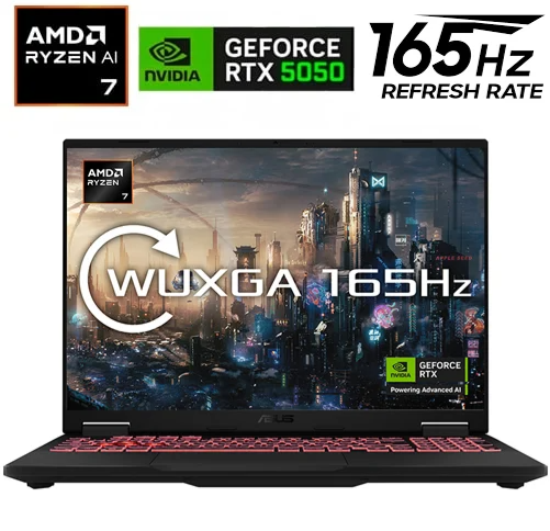 Laptop Asus TUF A16 - R7-260 - 16GB DDR5 - SSD 1TB - RTX 5050 - 16" - Jaeger Gray - 90NR0KS1-M004Y0